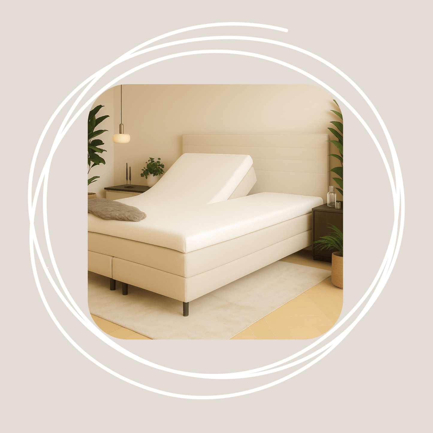 Noctis - Percale splittopper hoeslaken - Sloap - Natuurlijk Slapen