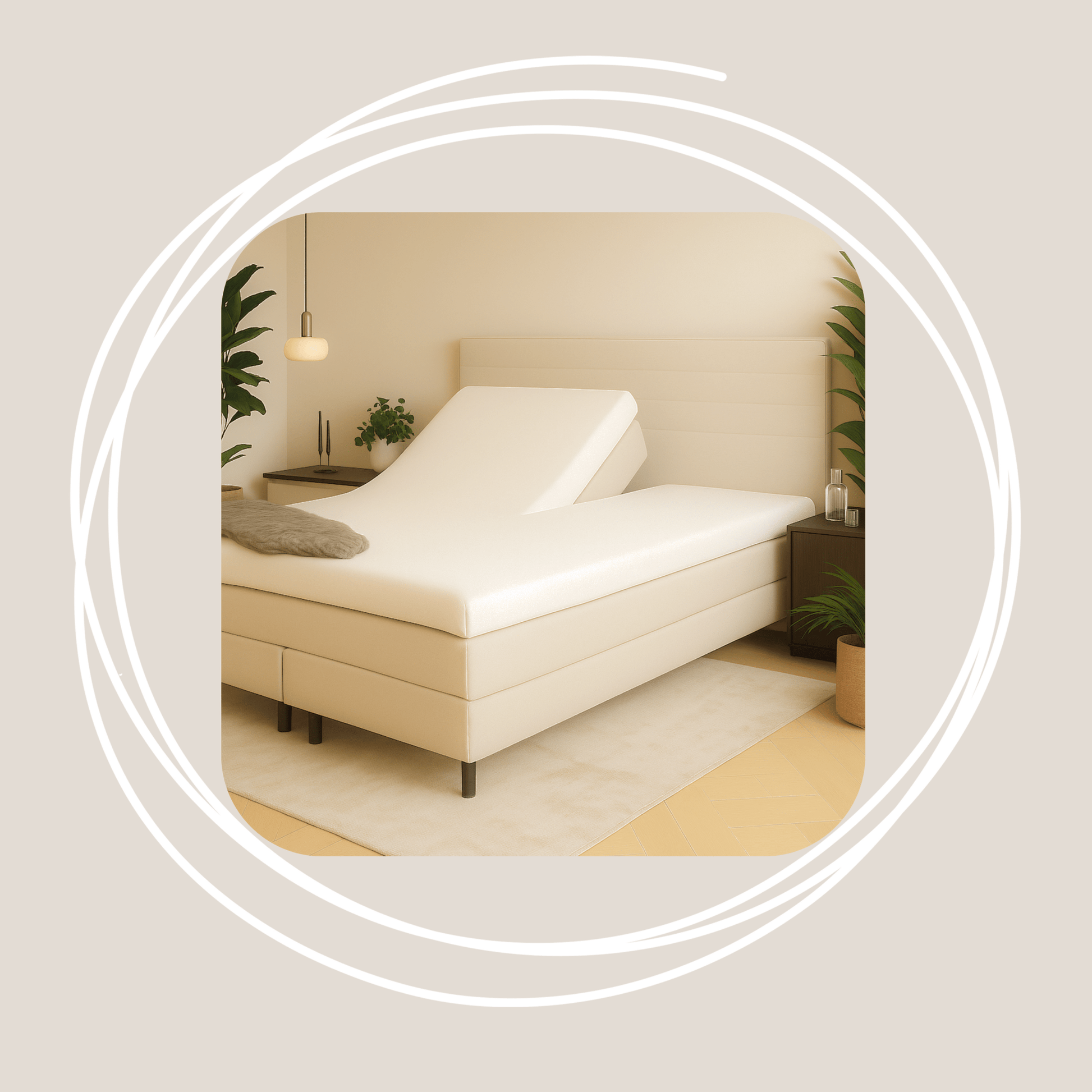 Noctis - Percale splittopper hoeslaken - Sloap - Natuurlijk Slapen